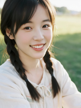 清新治愈少女高清图集 | 阳光下草坪唯美套图