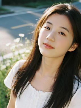 清新治愈女生高清图集 | 花间小路唯美套图