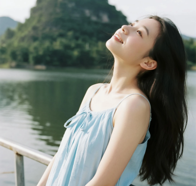 清新少女湖边高清图集 | 水光倒影唯美套图