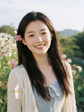 花海旁温柔少女图集 | 清新治愈唯美套图