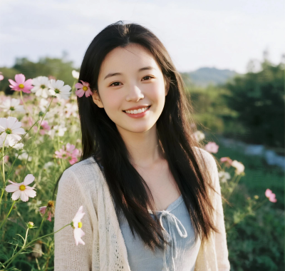 花海旁温柔少女图集 | 清新治愈唯美套图