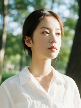 逆光树下清新图集 | 光斑少女唯美套图